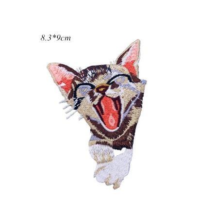 Hot fix patch Cat embroidery patch cut patch for children