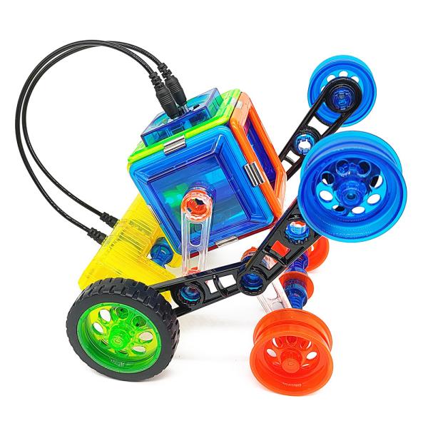 DIY Puzzle Toys Magnetic Block Sets Versatile Shapes Magnetic Building Tiles With Wheel