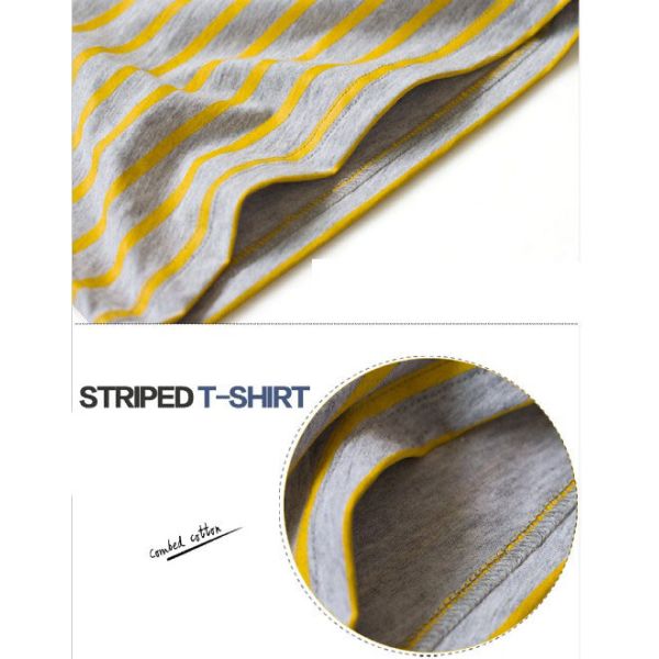 Cotton Boys Striped T Shirts , Cotton Clothes For 2 Year Babies