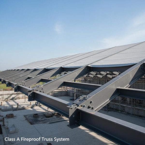 Customizable Heavy Duty Truss with 30% Roof Pitch and Class A Fireproof Rating for Large Scale Buildings