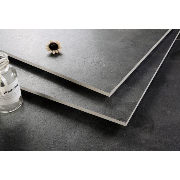 Super Semi Polished Porcelain Tile / Black Floor Tiles Size 24
