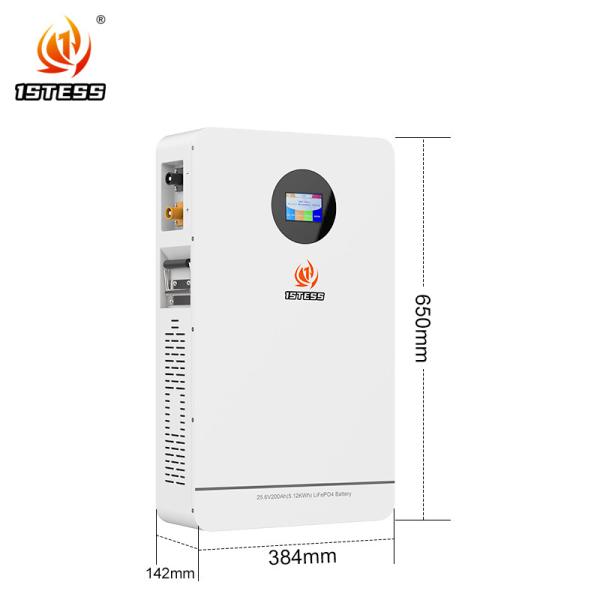 25.6V 200Ah 5.12Kwh Bateria de armazenamento de energia para casa
