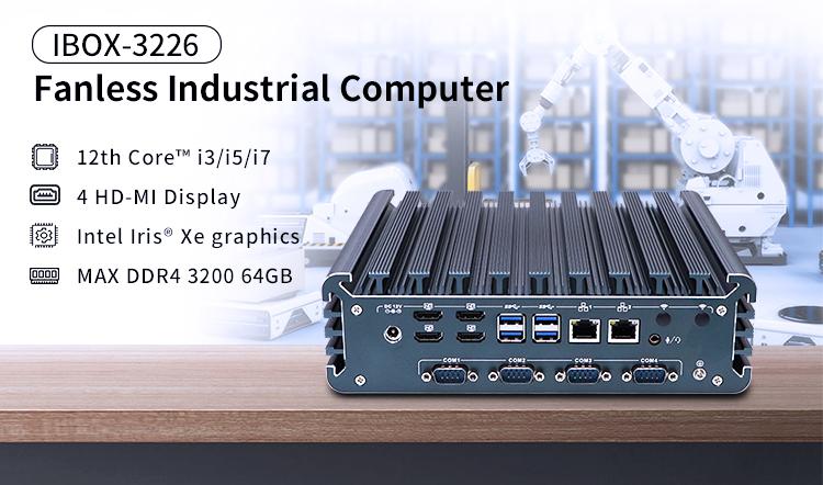 IBOX-3226 Quad Core Refresh без вентилятора Промышленный мини-PC CE CCC FCC Класс A RoHS 2.64KG