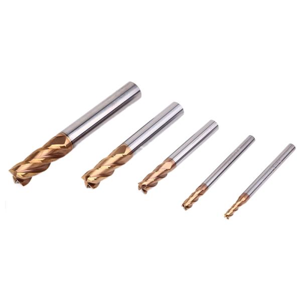 Manufacturer Solid Hard Alloy 4Flute Spiral Groove Flat Bottom Engraving End Milling Cutter Metal Cutting Cnc Metal Working Bit
