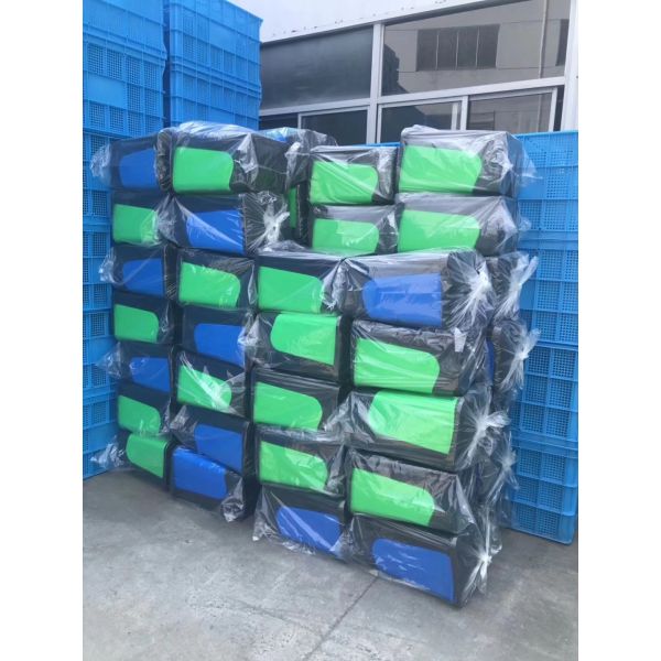 двойные зеленые 40л/голубые пластиковые ящики хлама повторно используя избавление картона с педалью