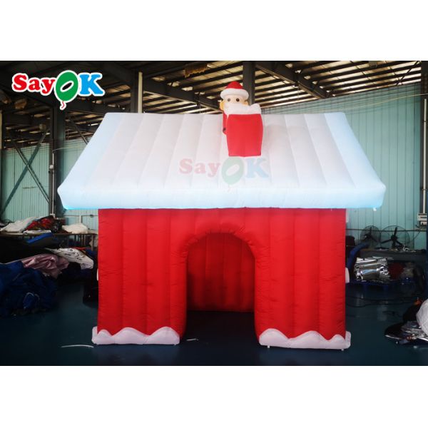 Украшений праздника торгового центра шатер дома Санта раздувных раздувной