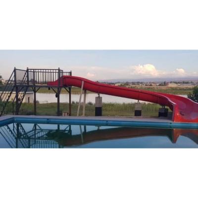 Weather Resistance Fiberglass Backyard Water Slide For Kids With Stairs