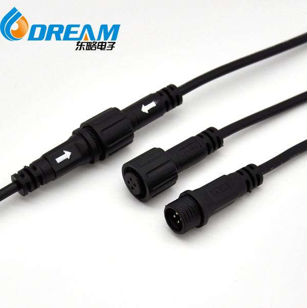 DREAM START 2Pin 3Pin 4Pin LED Connector Cable Waterproof IP67 Male Female Jack Waterproof Extension Cables