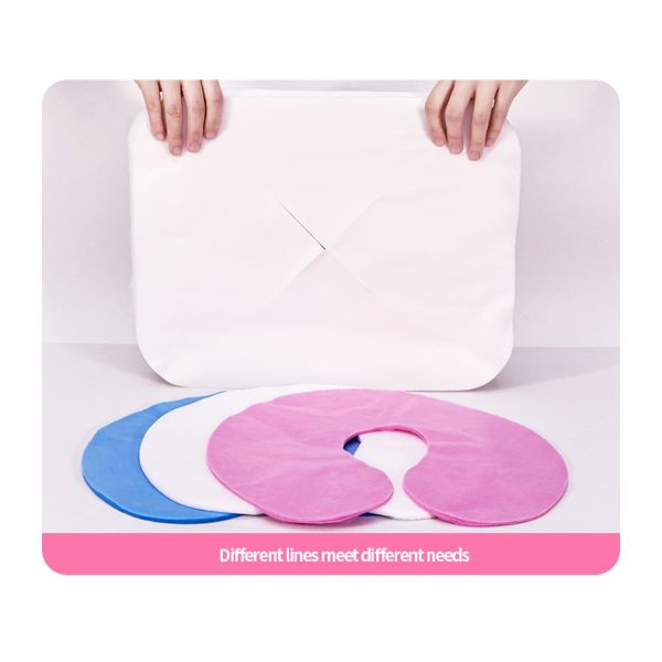 Customized Disposable Face Cradle Covers 40gsm Massage Table Face Covers