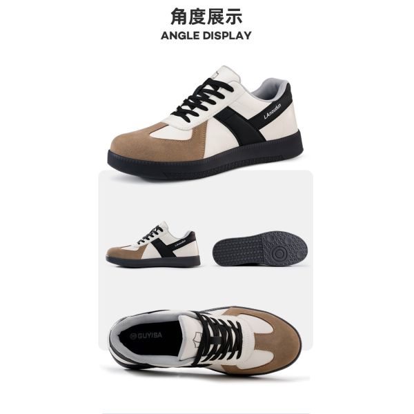 Calzado de seguridad industrial Unisex de microfibra+suede Calzado de trabajo de tendón de res Calzado de seguridad de suela