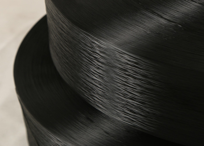 DDB / Dope Dyed Polyester POY Yarn 250D , Black Polyester Core Spun Yarn For Knitting