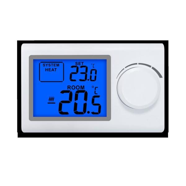 Lumière LCD rétroéclairage chauffage non programmable chauffage de salle numérique thermostat chaudière contrôle de chauffage