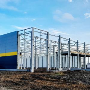 現代の商業用金属建築 工場用鉄筋構造 建築
