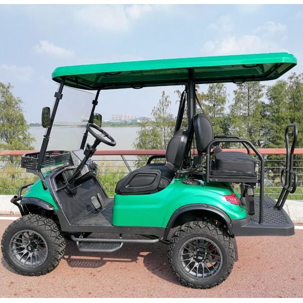 Мини 4-колесный дисковый тормоз Электрическая тележка для гольфа 10 дюймовая TFT IP66 CARplay Дисплей 60V 72V 4-местный