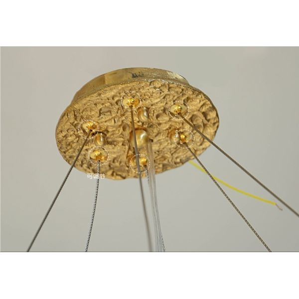 Люстра стеклянного кленового листа искусства тела меди H65 привесная освещает современное ISO9001