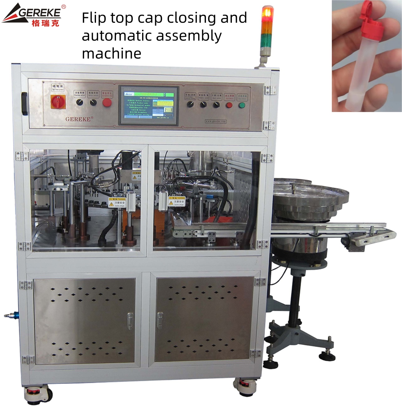 Flip Top Cap Automatic Assembly Inspection Machine 50-60pcs/min