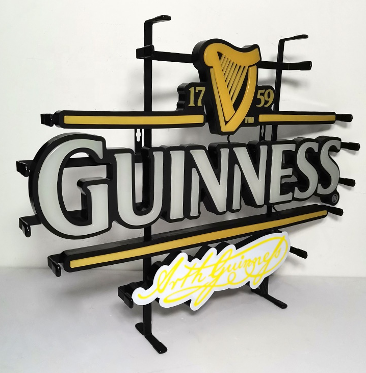 знак Borad пены 16cm акриловый светлый привел шрифты Singage Lit 20 оранжевые