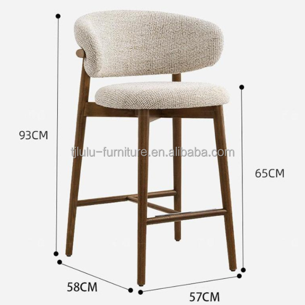 G10 Bar Furniture High Chair Bar Stool in Solid Wood for  Seating
