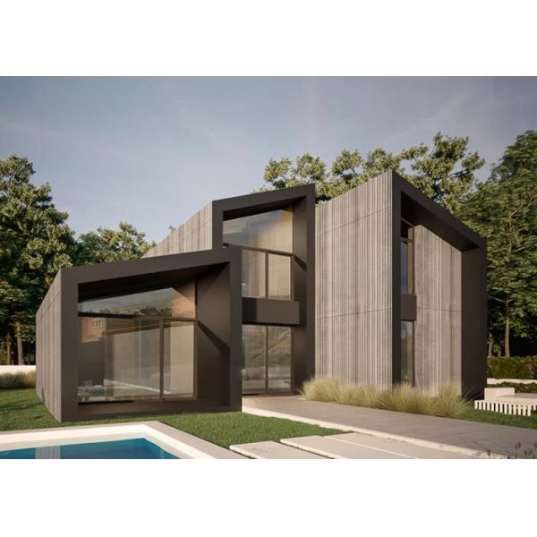 Customized Prefab House Villa And Office Building With Outdoor Aluminum Windows & Doors