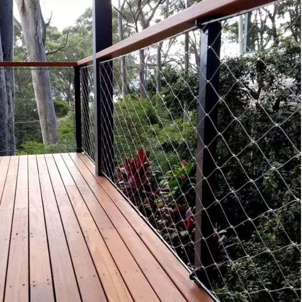 Customized Balustrade Cable Mesh Diamond Mesh Orientation for Customized In Width And Length