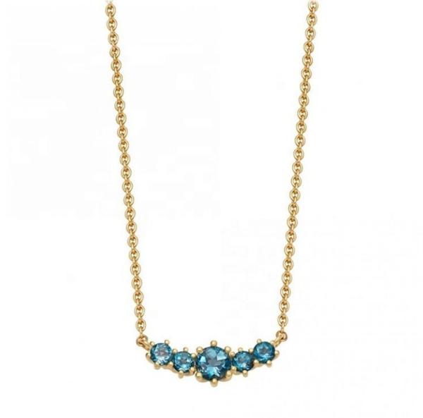 Gold Plated 925 Sterling Silver Ruby Gemstone Necklace With Cable Chain
