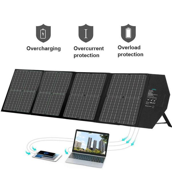 Painel solar dobrável com porta USB para acampamento 60W/80W/100W/120W/160W/200W/300W