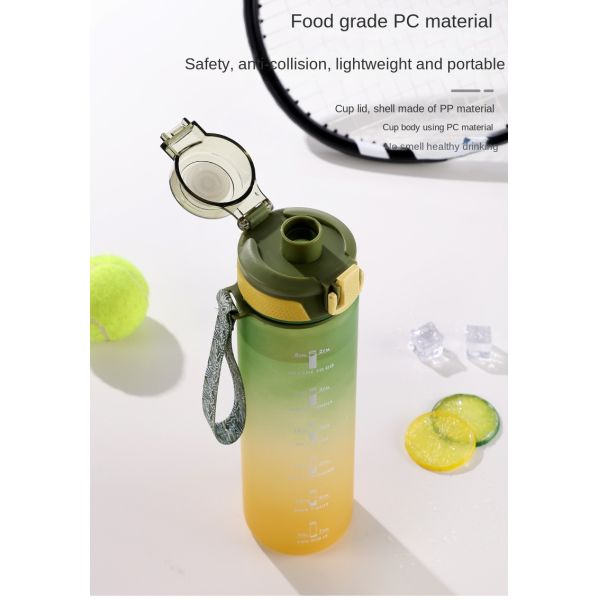Botellas de agua deportivas personalizadas de gran capacidad de verano personalizadas botellas de agua de plástico botella de agua de plástico 1000 ml 32 oz actividades deportivas al aire libre viajes en bicicleta