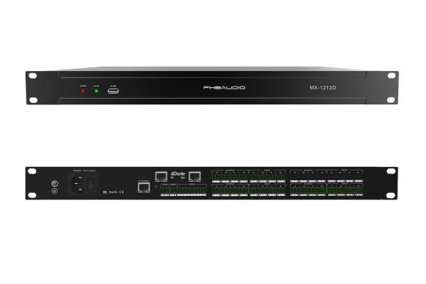 12X12 Dante DSP Processor IOS Andorid Web Control Professional Network