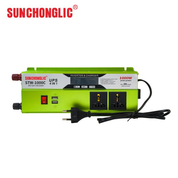 1000w 1000va home use inverter with charger dc 12v to ac 220v