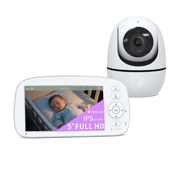 HD Baby Monitor with Temperature Monitoring Eco Mode and Customizable Color for Infant Safety