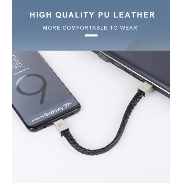 PU кроет кожей зарядный кабель браслета 22.5cm с USB диска 32GB 64GB u