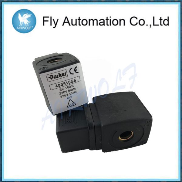 Катушка клапана соленоида 220В клапанов реактивного сопла ИМПа ульс черноты катушки 483510С6 Паркер пластиковая