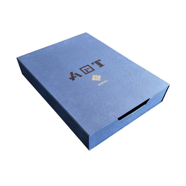 Light Blue Sliding Paper Box Accept Custom Recyclable Environment Friendly