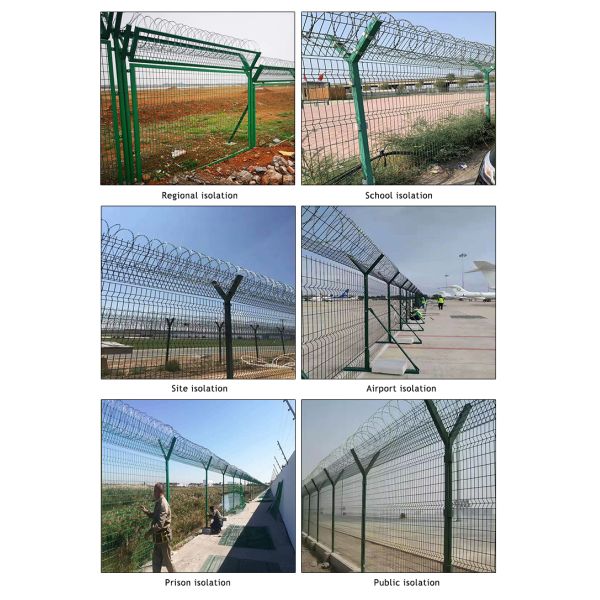Anti-Climbing High Security Transparent View Galvanized Panel Prison Airport Ranch Fence Eco-Friendly Rustproof Waterproof