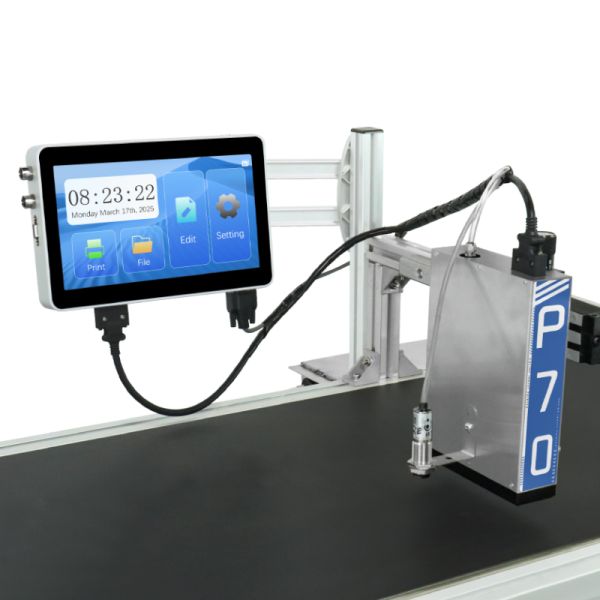 P70 Piezoelectric Automatic Coding Production Line High-speed Jet Printing Carton QR Code Inkjet Printer 71.8mm