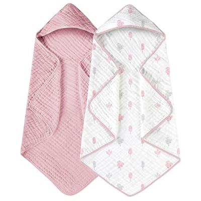 Muslin Skin Friendly Infant Bath Towels Infant Towel Set 32*32 Inches