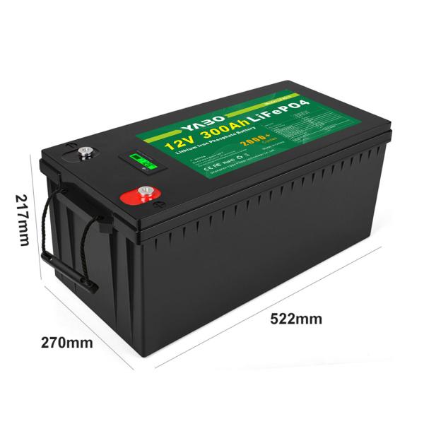 12.8 V Bms 12v Lifepo4 Battery 300Ah Solar Rechargeable Deep Cycle