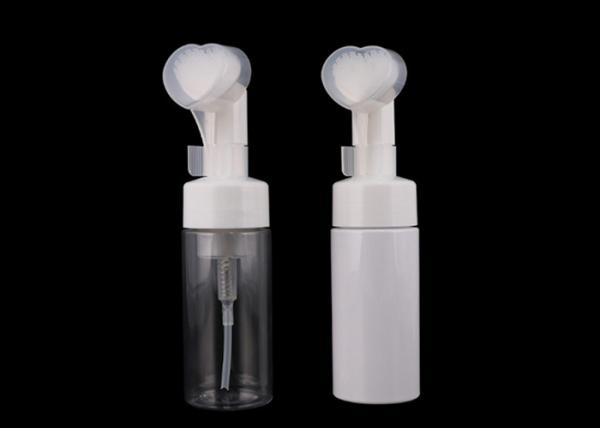 150ml 120ml PET Foam Pump Bottle With Heart Shape Brush