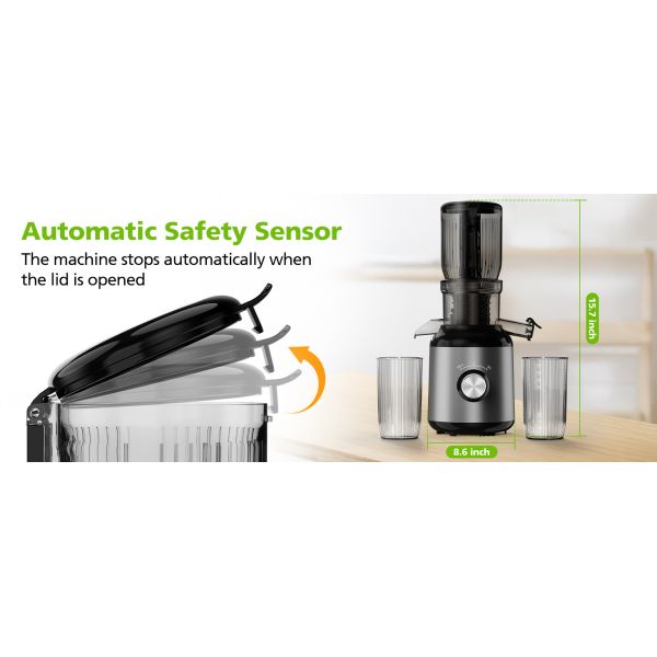 Masticating Juicer Machines For Vegetables Fruits , Cold Press Juicer
