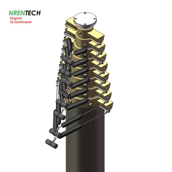 15m lockable pneumatic telescopic mast 30kg payloads 2.8m closed height mobile masts
