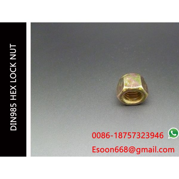 M45-3.0/M45-4.5 DIN 985 Class 8 Zinc Finish Steel Nylon Insert Lock Nut