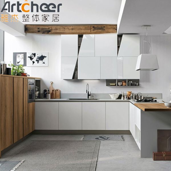 Custom Size Eco-Friendly Kitchen Cabinet with 3 Years Guarantee for Modern Kitchens