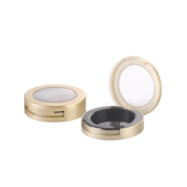 JL-EC211 Empty Shadow Makeup Box Plastic Cosmetic Packaging Round For Pressed Powder