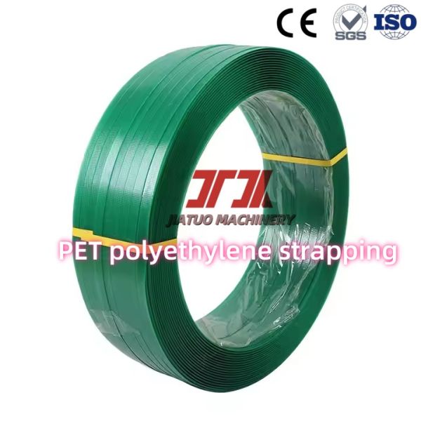 Factory Supply Plastic Polyester Strap Green Embossed Manual PET Strapping Belt