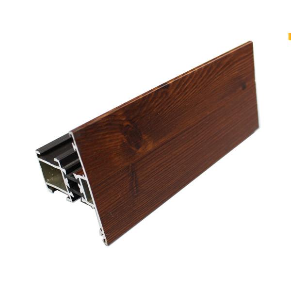 Wood Finish Aluminium Alloy Profile , Extruded Aluminum Profiles For Windows / Door