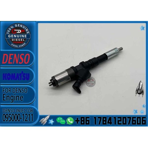 New Diesel Common Rail Injector 095000-1211 for Komatsu S6D125 Excavator PC450-7 PC400-7 PC-7