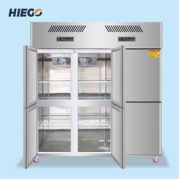 congelador de aço inoxidável de 6 portas do refrigerador 1600L ereto comercial