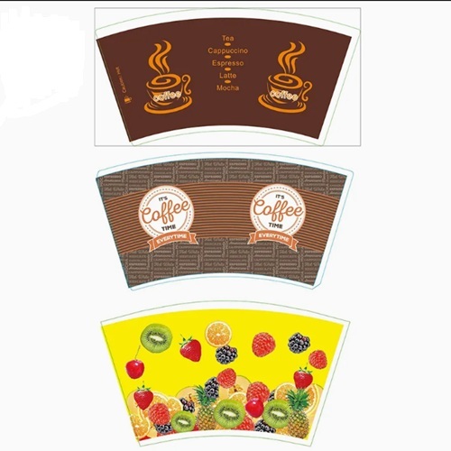 Venta al por mayor de fábrica, diseño personalizado, 6~18oz, grado alimenticio, una o dos caras, abanico de vasos de papel con PE