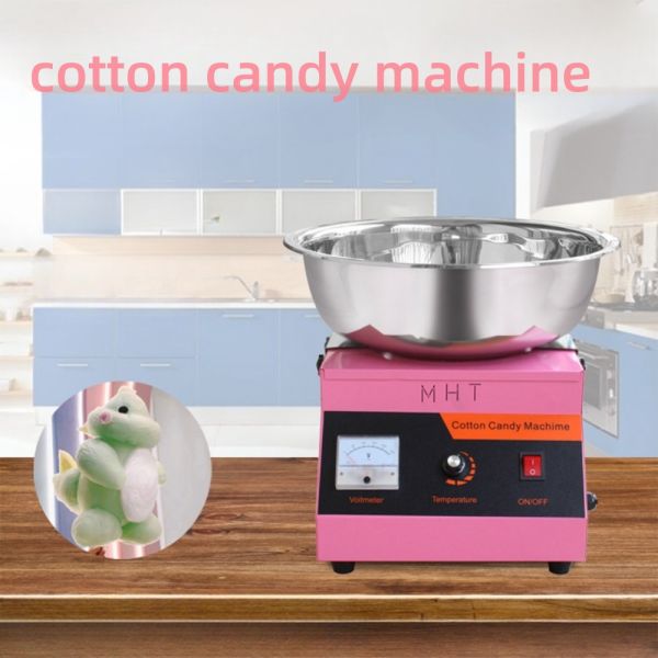 Fully Automatic Cotton Sugar Floss Machine Raw Material Sugar 1KW Power 7KG Net Weight