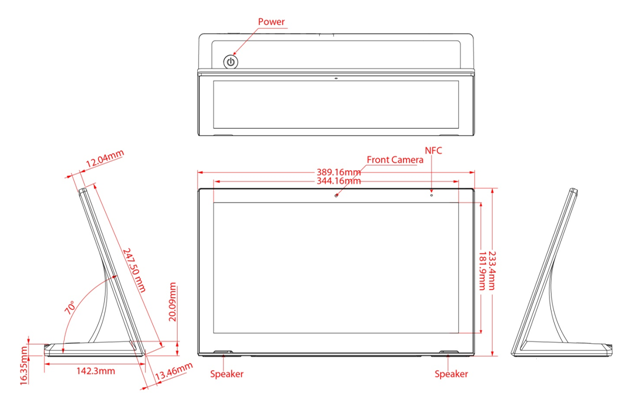 15 inch 1080p Octa Core 1.5GHz All-in-One Touch Screen PC with Android 6.0 for Supermarket